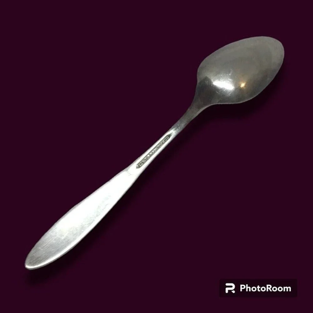 Oneida Silver Patrician Straight Handled Baby Spoon-1914-Silverplate-Monogram A